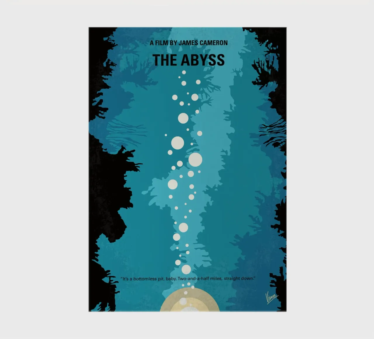 No1134 My The Abyss minimal movie poster notebook by Chungkong