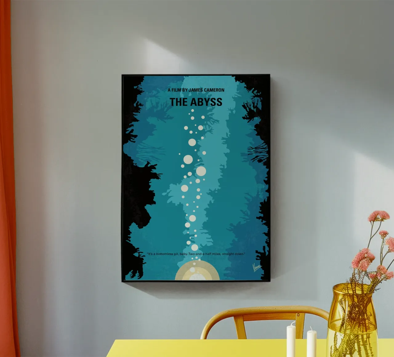 No1134 My The Abyss minimal movie poster plexiglass da Chungkong