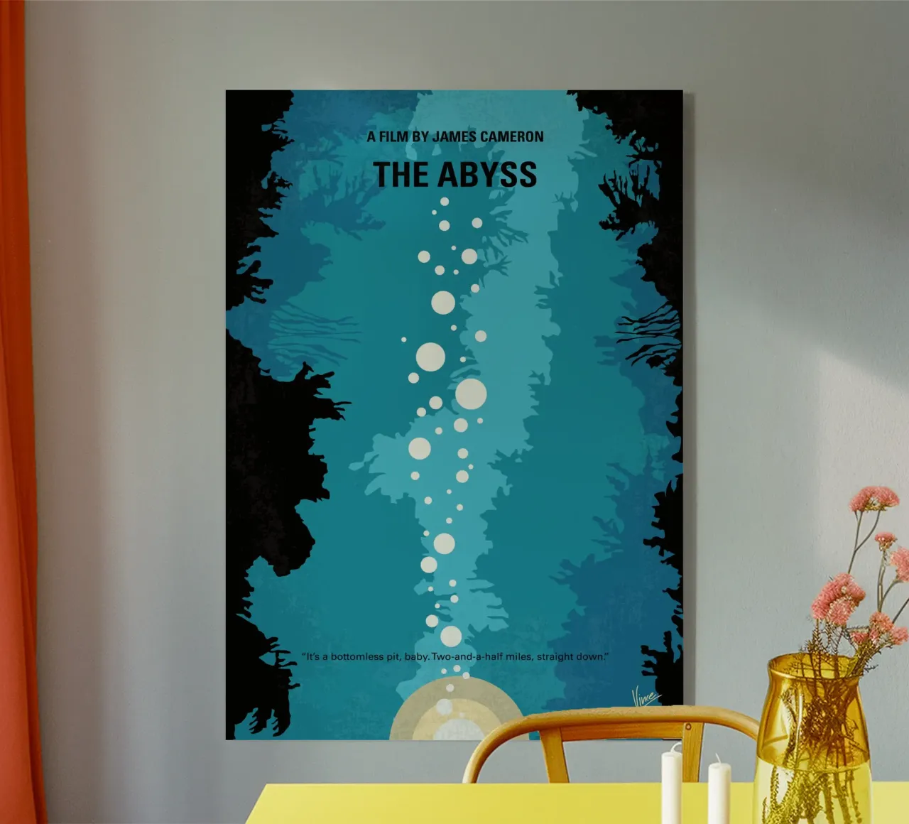 No1134 My The Abyss minimal movie poster plexiglass da Chungkong