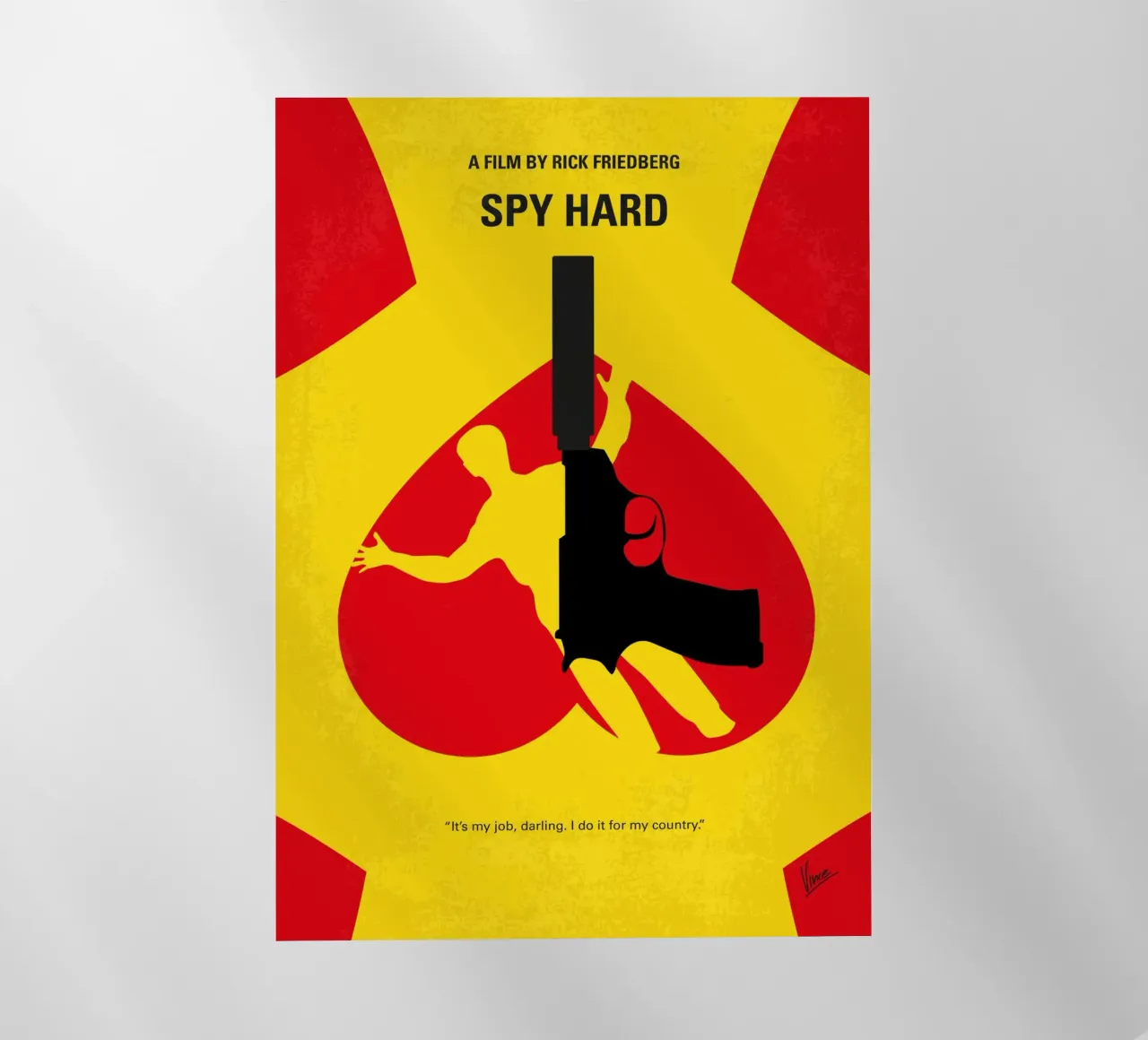 No1135 My Spy Hard minimal movie poster pellicola backlit da Chungkong