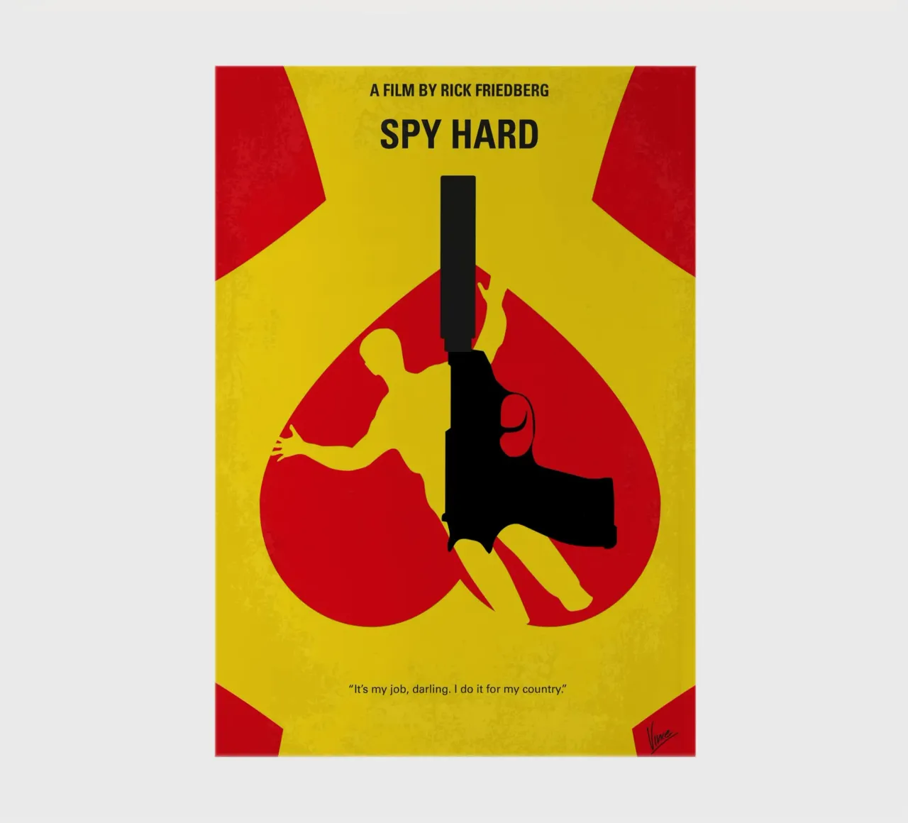 No1135 My Spy Hard minimal movie poster notebook by Chungkong