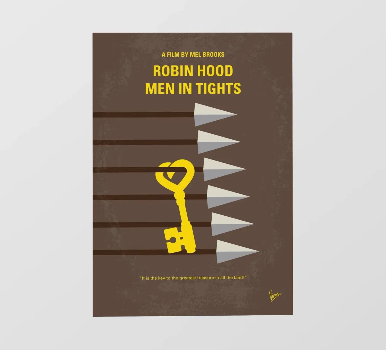 No1136 My Robin Hood Men in Tights minimal movie poster pellicola backlit da Chungkong