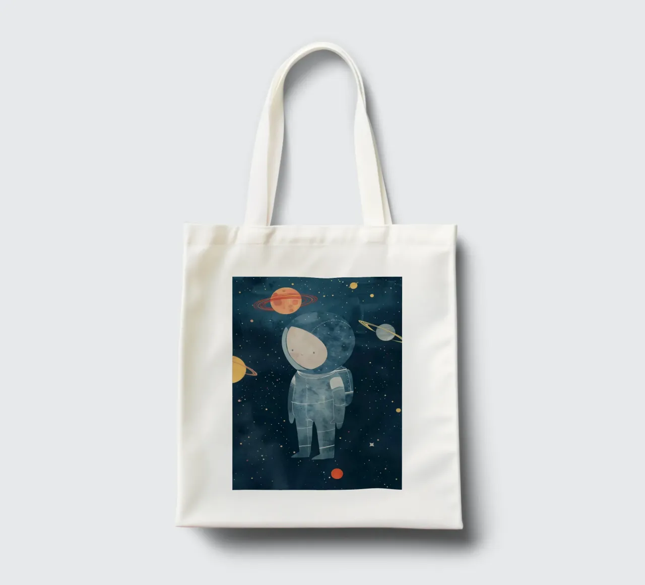 Boho Nursery 15 Astronaut Boy tote bag by Boho Print Collection