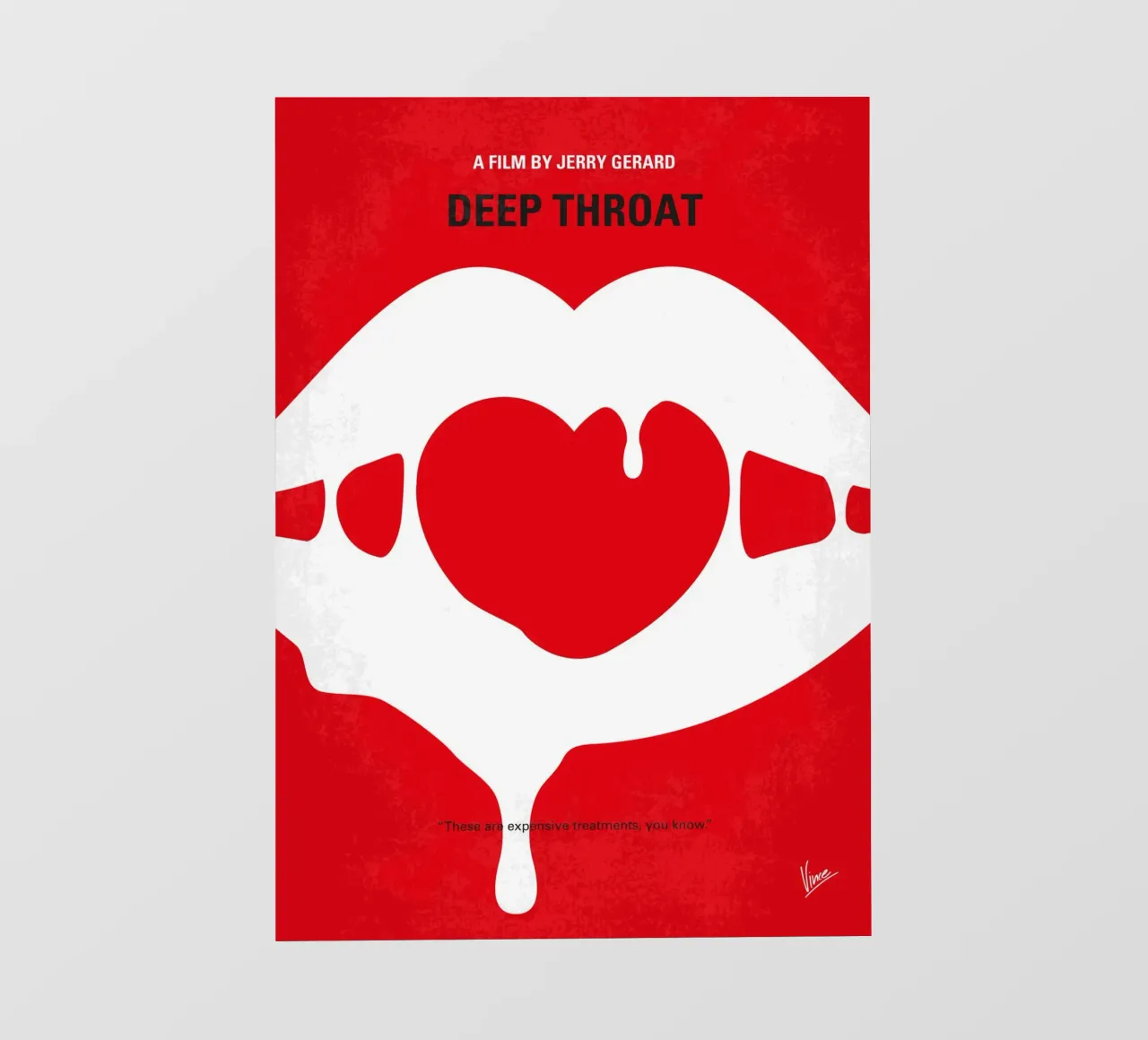 No1140 My Deep Throat minimal movie poster pellicola backlit da Chungkong