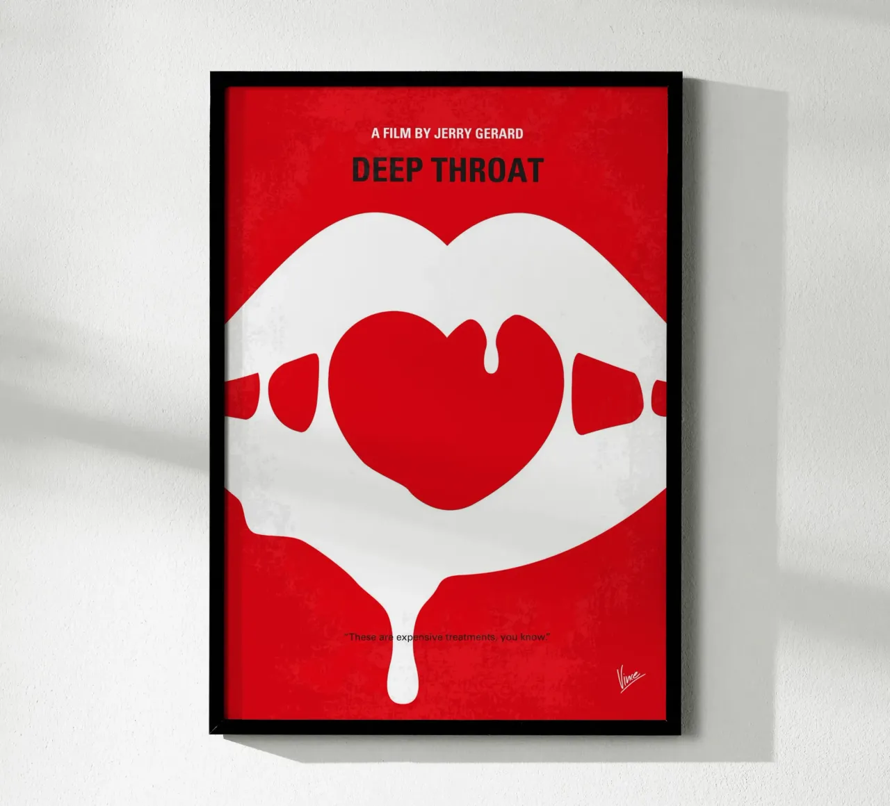 No1140 My Deep Throat minimal movie poster carta hahnemühle da Chungkong