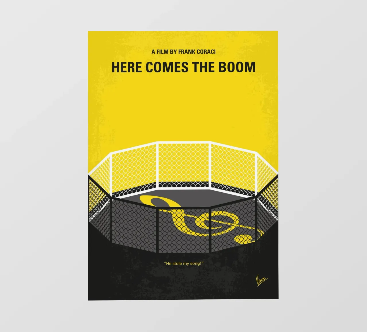 No1142 My Here Comes the Boom minimal movie poster telo in pvc da Chungkong
