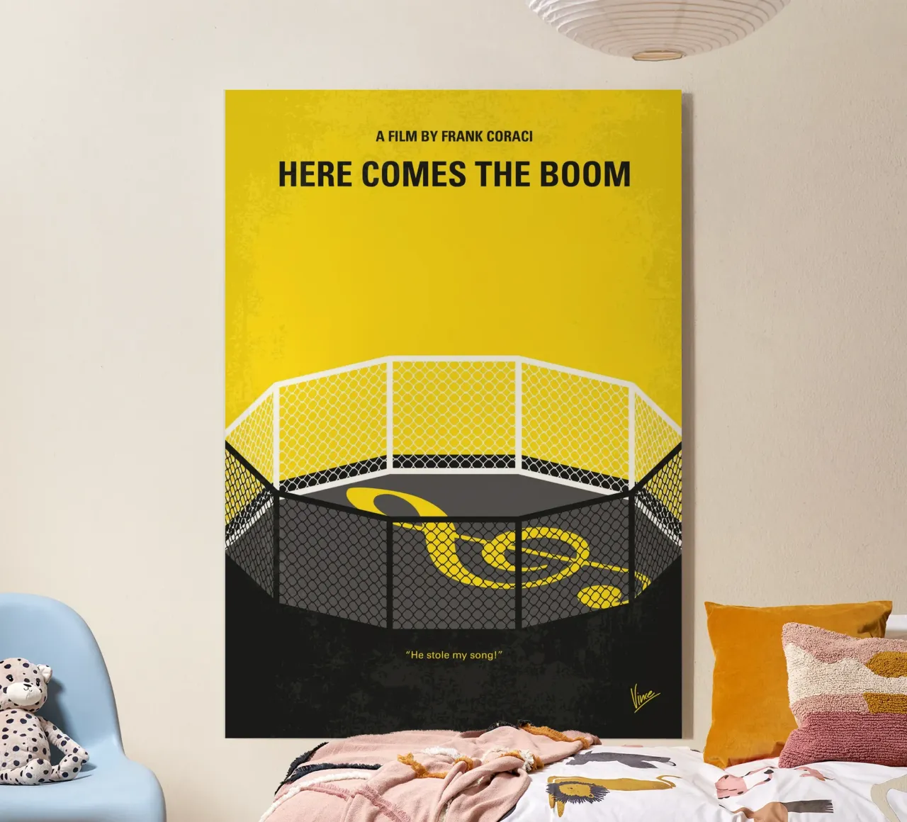 No1142 My Here Comes the Boom minimal movie poster plexiglass da Chungkong