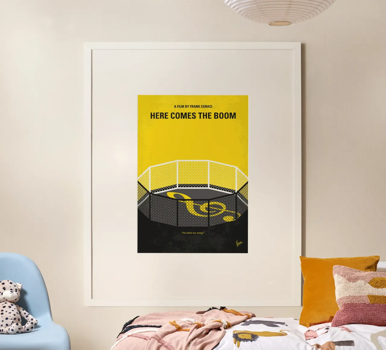 No1142 My Here Comes the Boom minimal movie poster carta hahnemühle da Chungkong