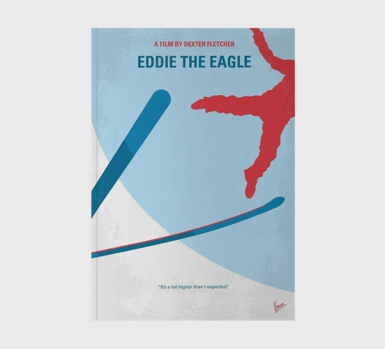 No1143 My Eddie the Eagle minimal movie poster notebook by Chungkong