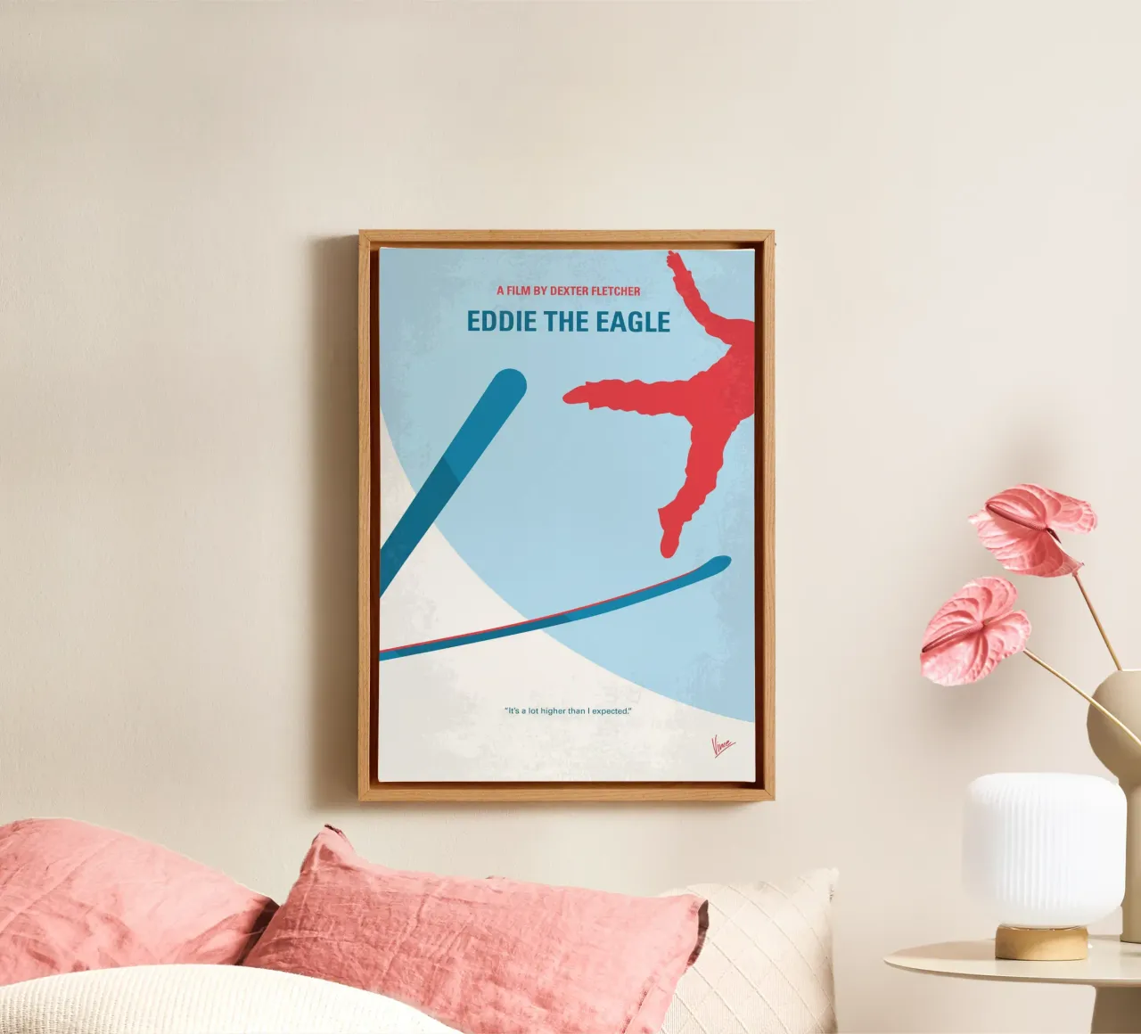 No1143 My Eddie the Eagle minimal movie poster tela con Cornice a cassetta da Chungkong