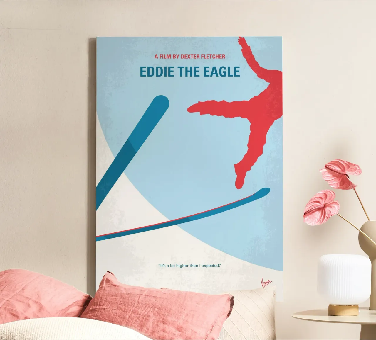 No1143 My Eddie the Eagle minimal movie poster tela con Cornice a cassetta da Chungkong