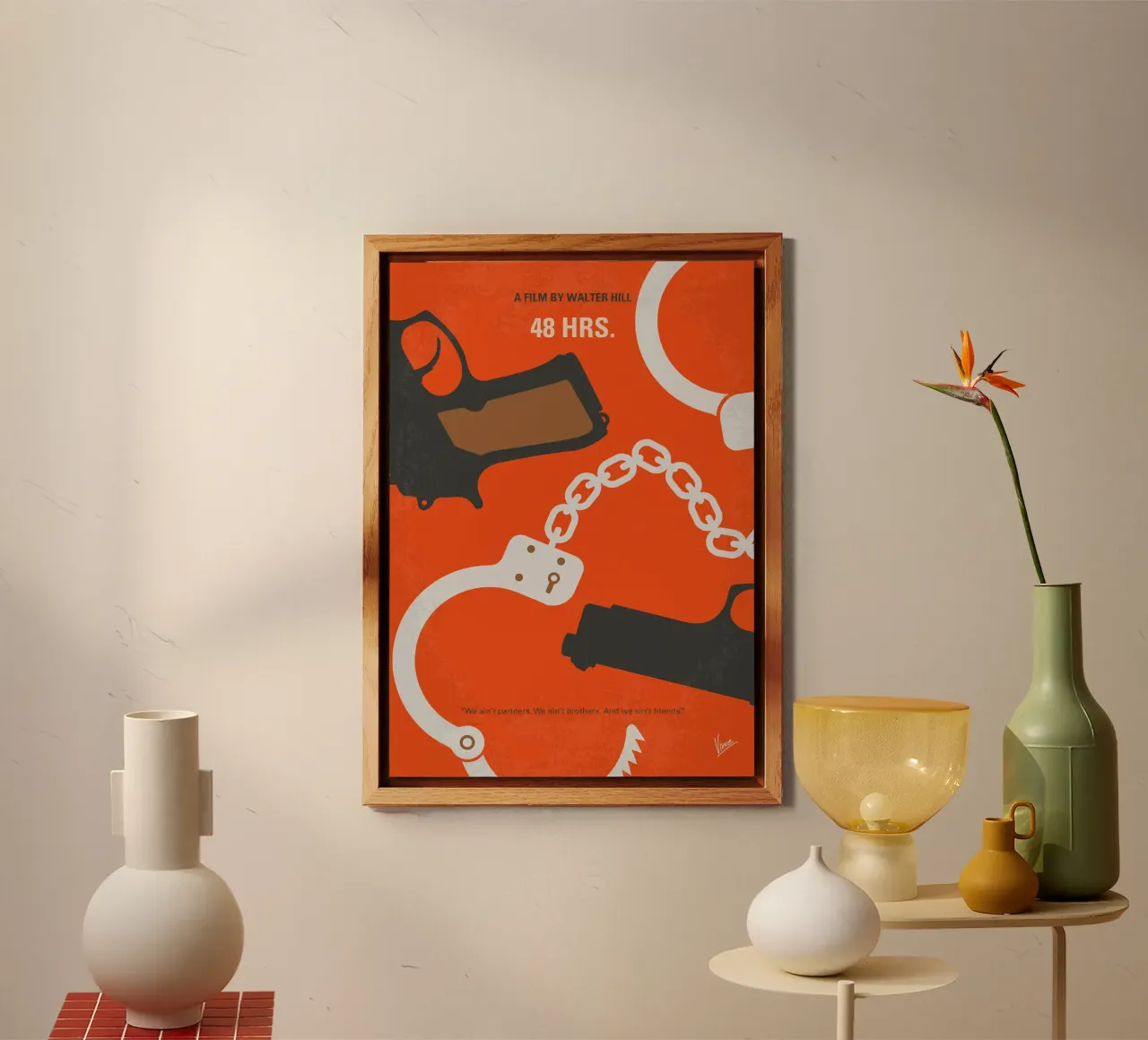 No1144 My 48 Hours minimal movie poster alluminio dibond da Chungkong