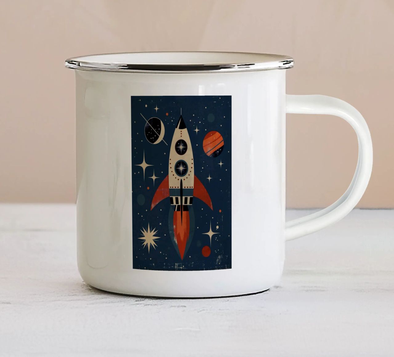 Boho Nursery 15 Rocket tazza in smalto da Boho Print Collection