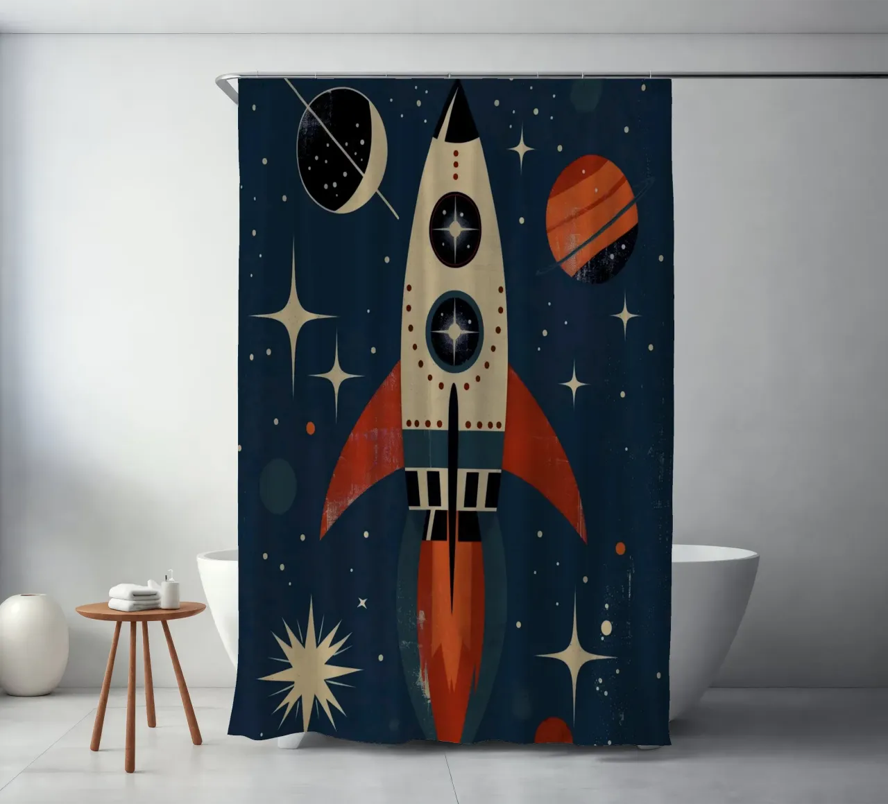 Boho Nursery 15 Rocket tenda da doccia da Boho Print Collection