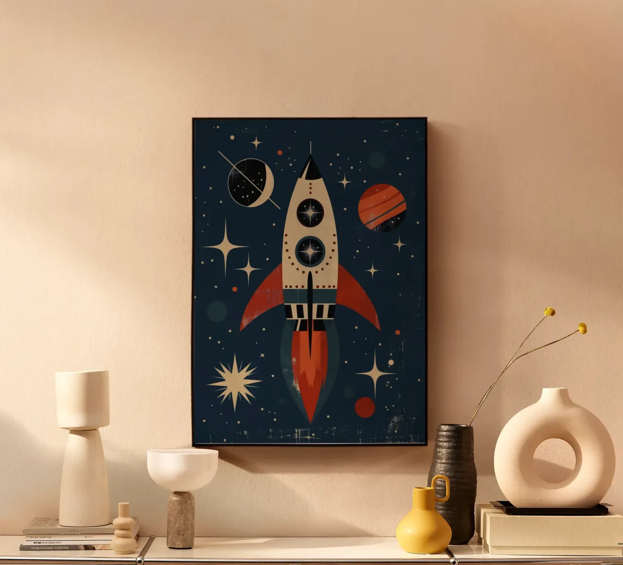 Boho Nursery 15 Rocket alluminio dibond da Boho Print Collection