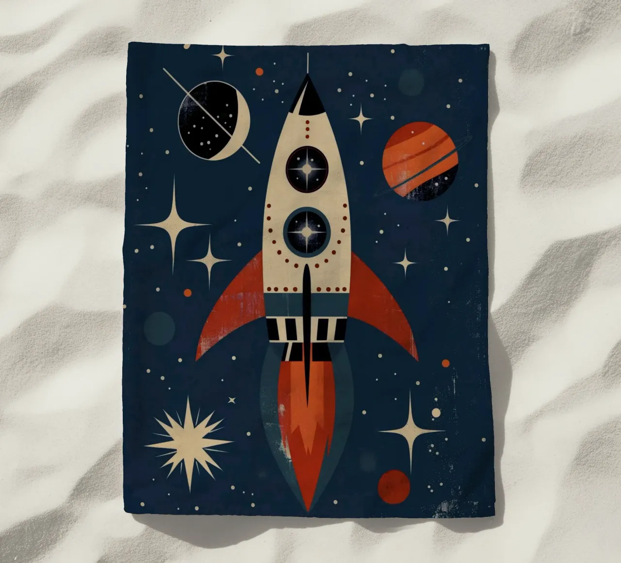 Boho Nursery 15 Rocket toalla de playa de Boho Print Collection