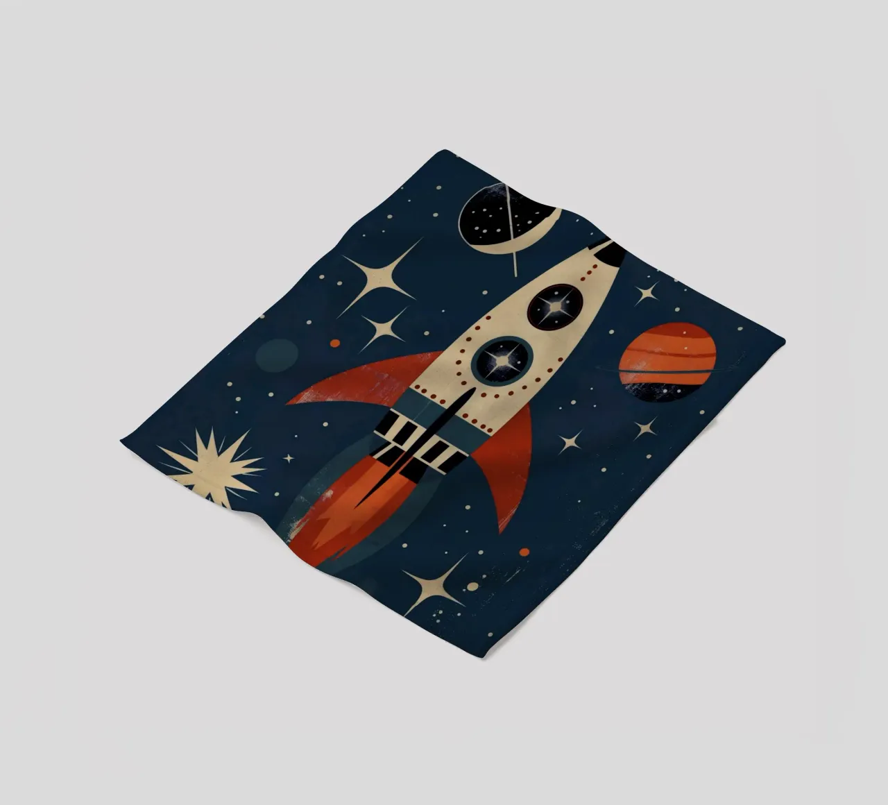 Boho Nursery 15 Rocket coperta in pile da Boho Print Collection