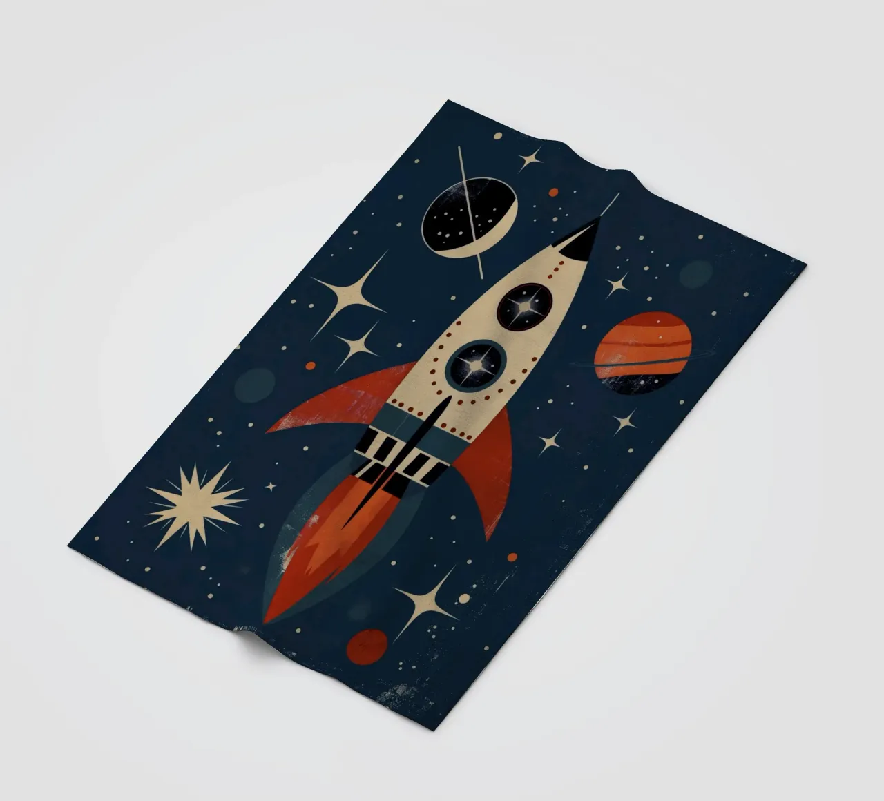 Boho Nursery 15 Rocket coperta in pile da Boho Print Collection
