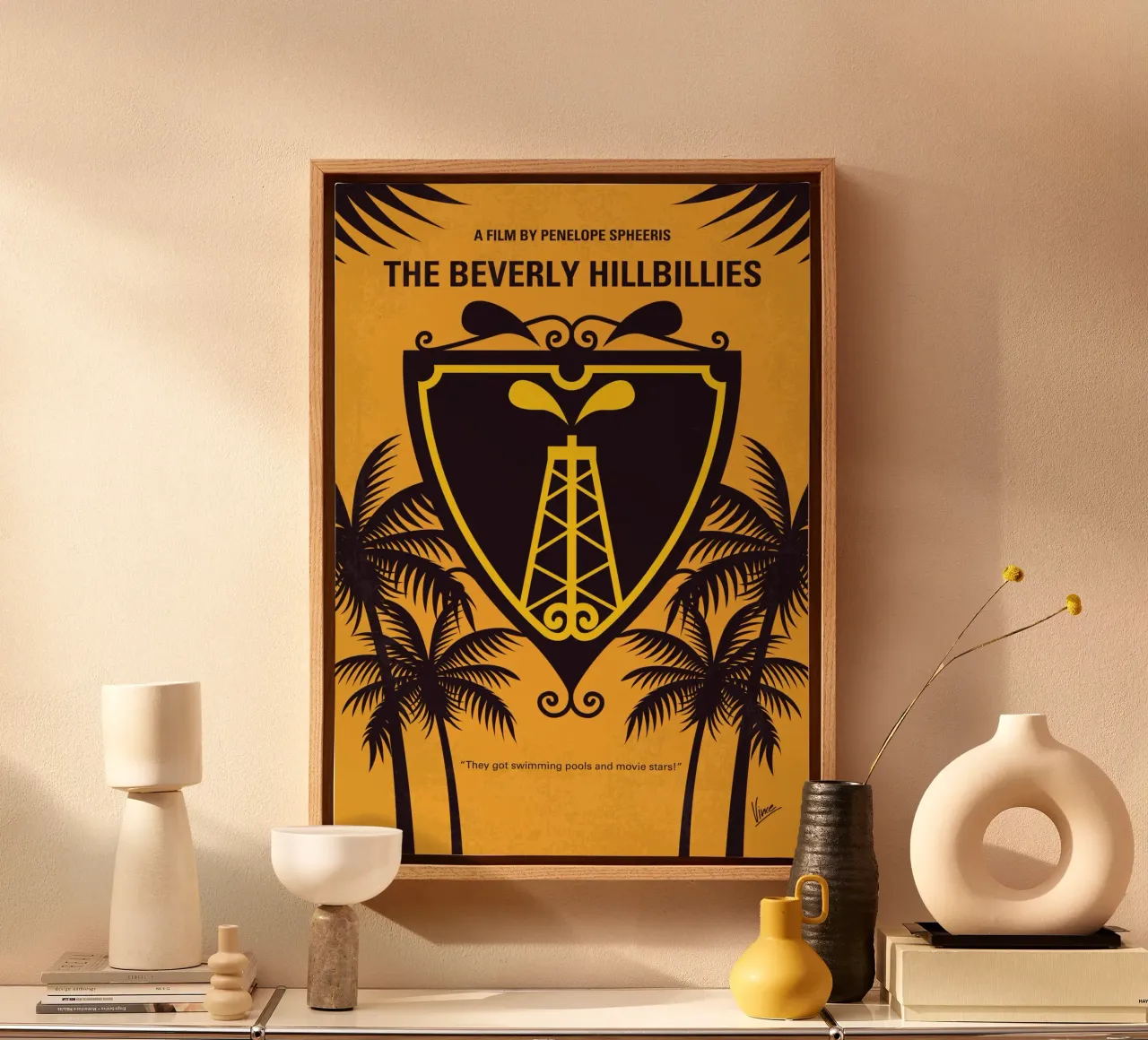 No1147 My The Beverly Hillbillies minimal movie poster tela con Cornice a cassetta da Chungkong