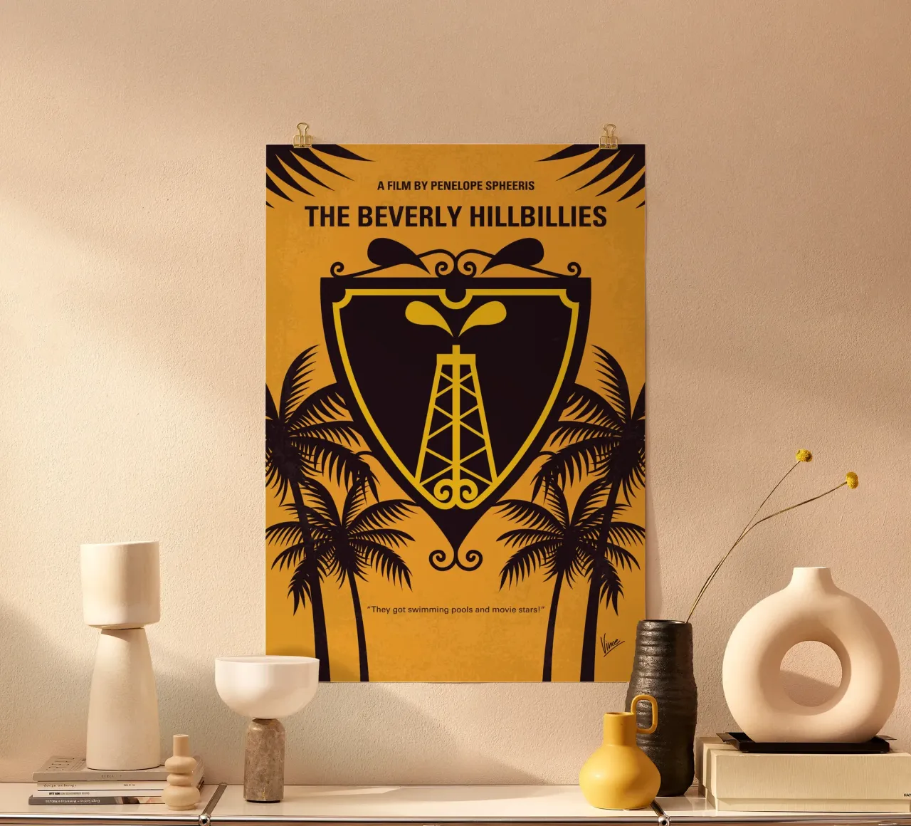 No1147 My The Beverly Hillbillies minimal movie poster poster con telaio in legno da Chungkong