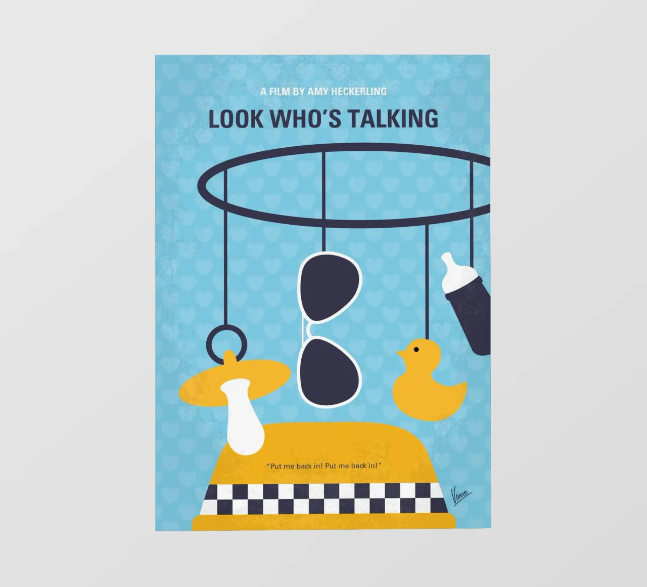 No1148 My Look Who is Talking minimal movie poster pellicola backlit da Chungkong