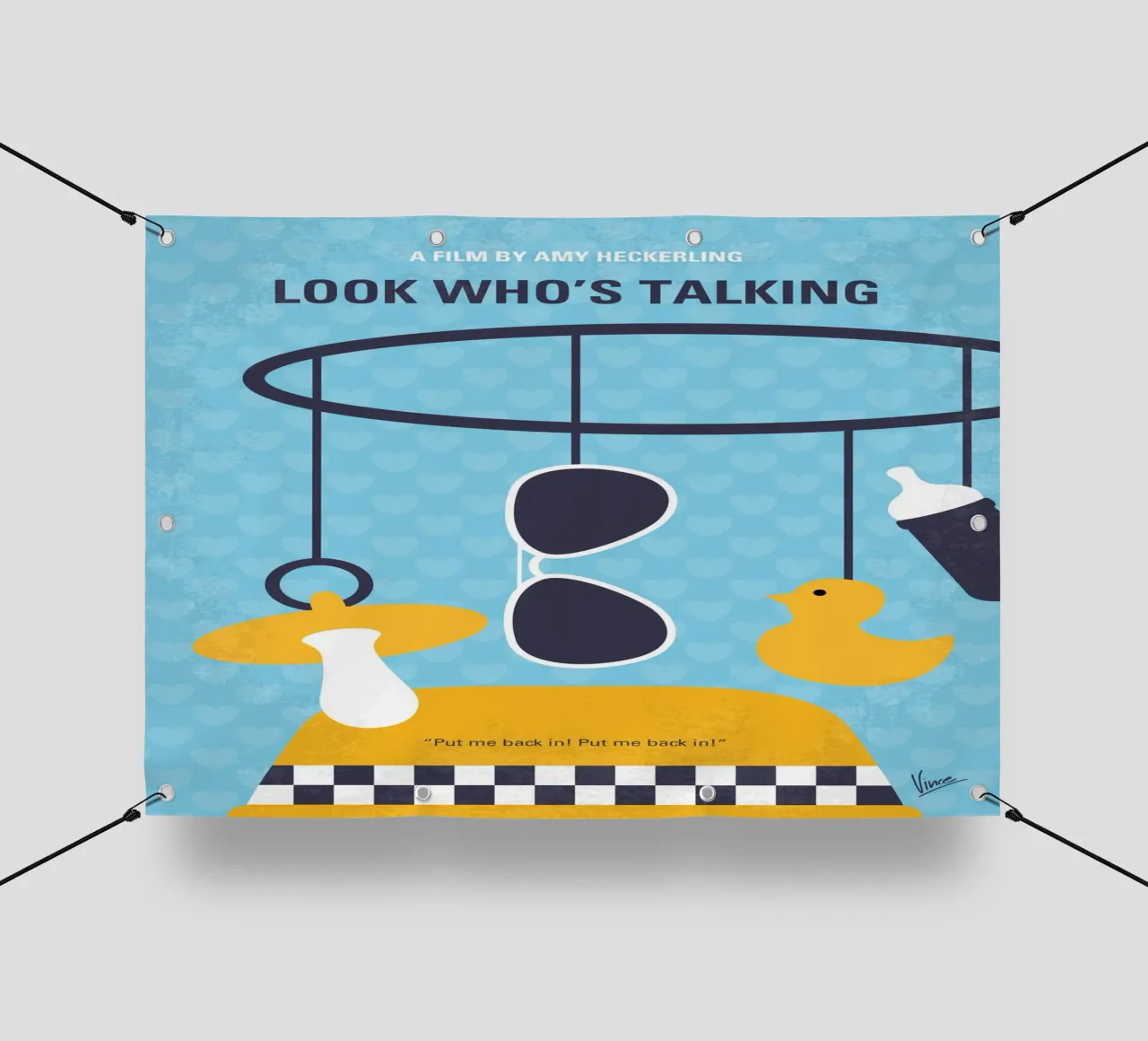 No1148 My Look Who is Talking minimal movie poster telo in pvc da Chungkong