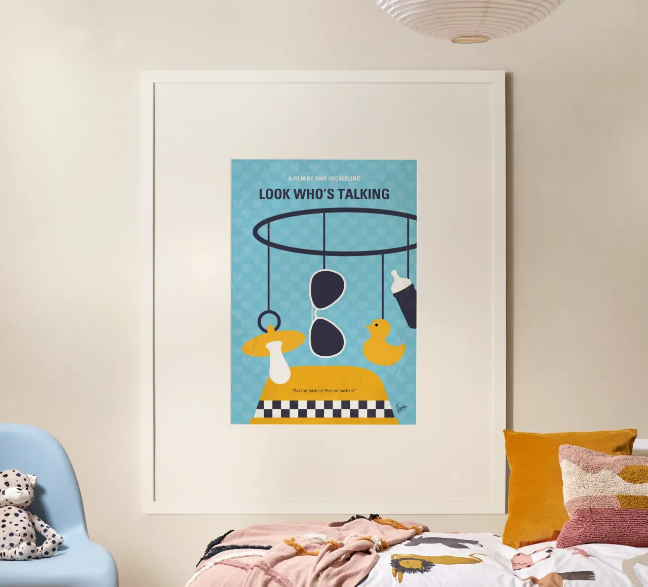 No1148 My Look Who is Talking minimal movie poster poster con marco de aluminio de Chungkong
