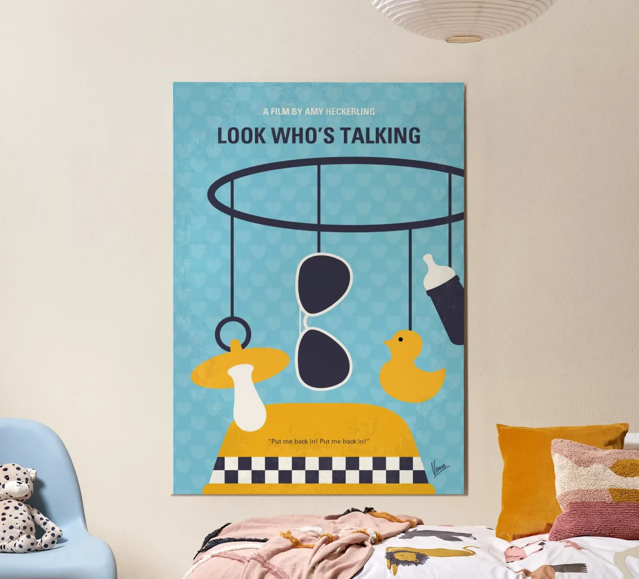 No1148 My Look Who is Talking minimal movie poster poster con marco de aluminio de Chungkong