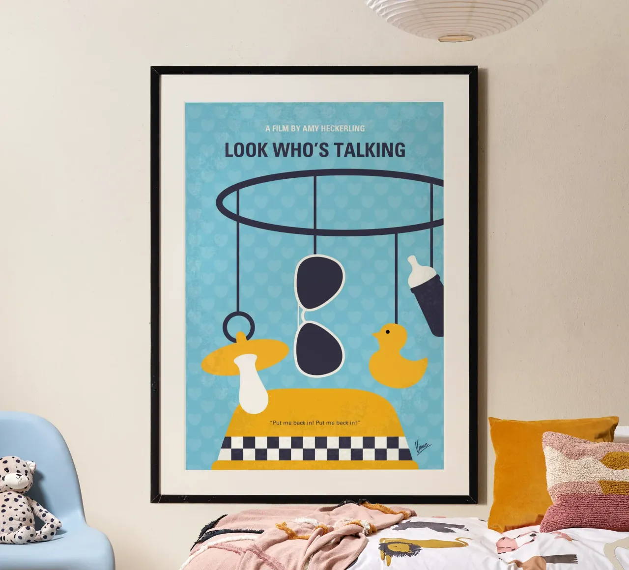 No1148 My Look Who is Talking minimal movie poster poster con marco de aluminio de Chungkong