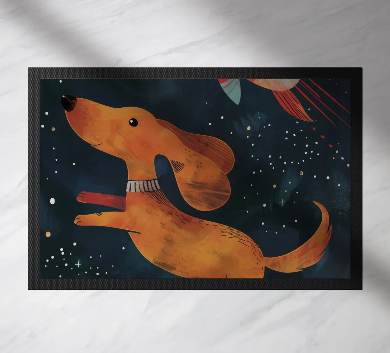 Boho Nursery 15 Space Dog zerbino da Boho Print Collection