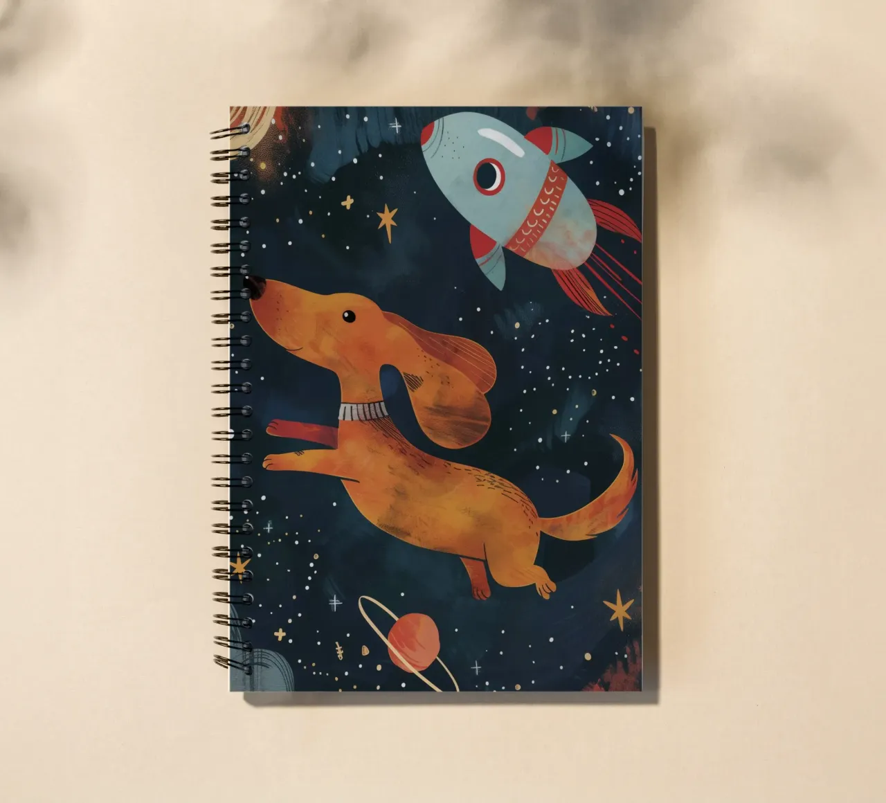 Boho Nursery 15 Space Dog Ringbuch von Boho Print Collection