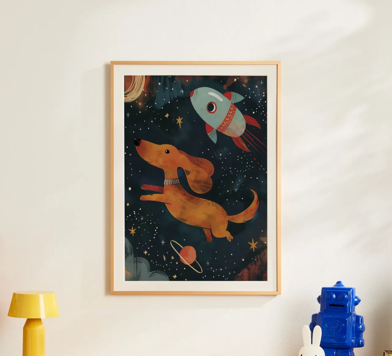 Boho Nursery 15 Space Dog carta hahnemühle da Boho Print Collection