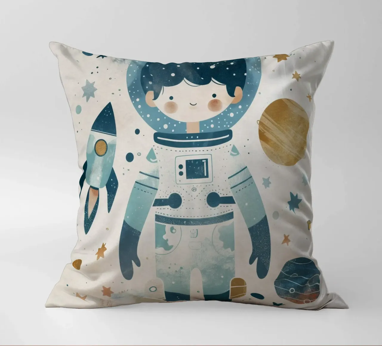 Boho Nursery 16 Astronaut cuscino da Boho Print Collection