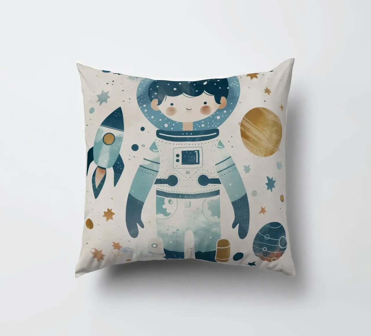 Boho Nursery 16 Astronaut cuscino da Boho Print Collection