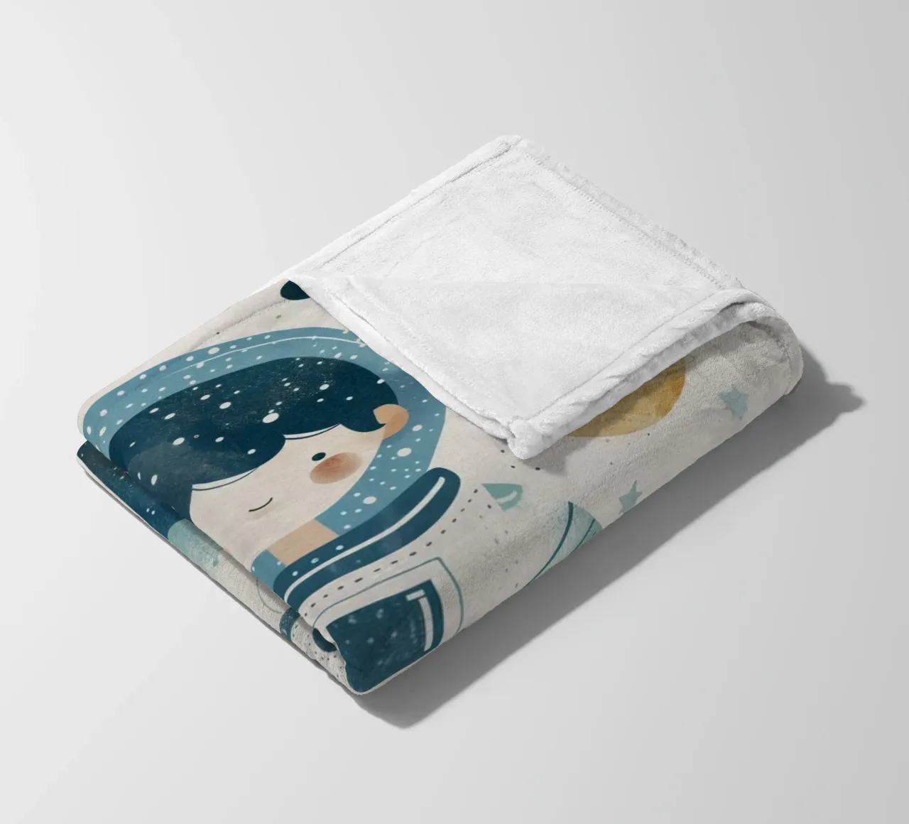 Boho Nursery 16 Astronaut coperta in pile da Boho Print Collection
