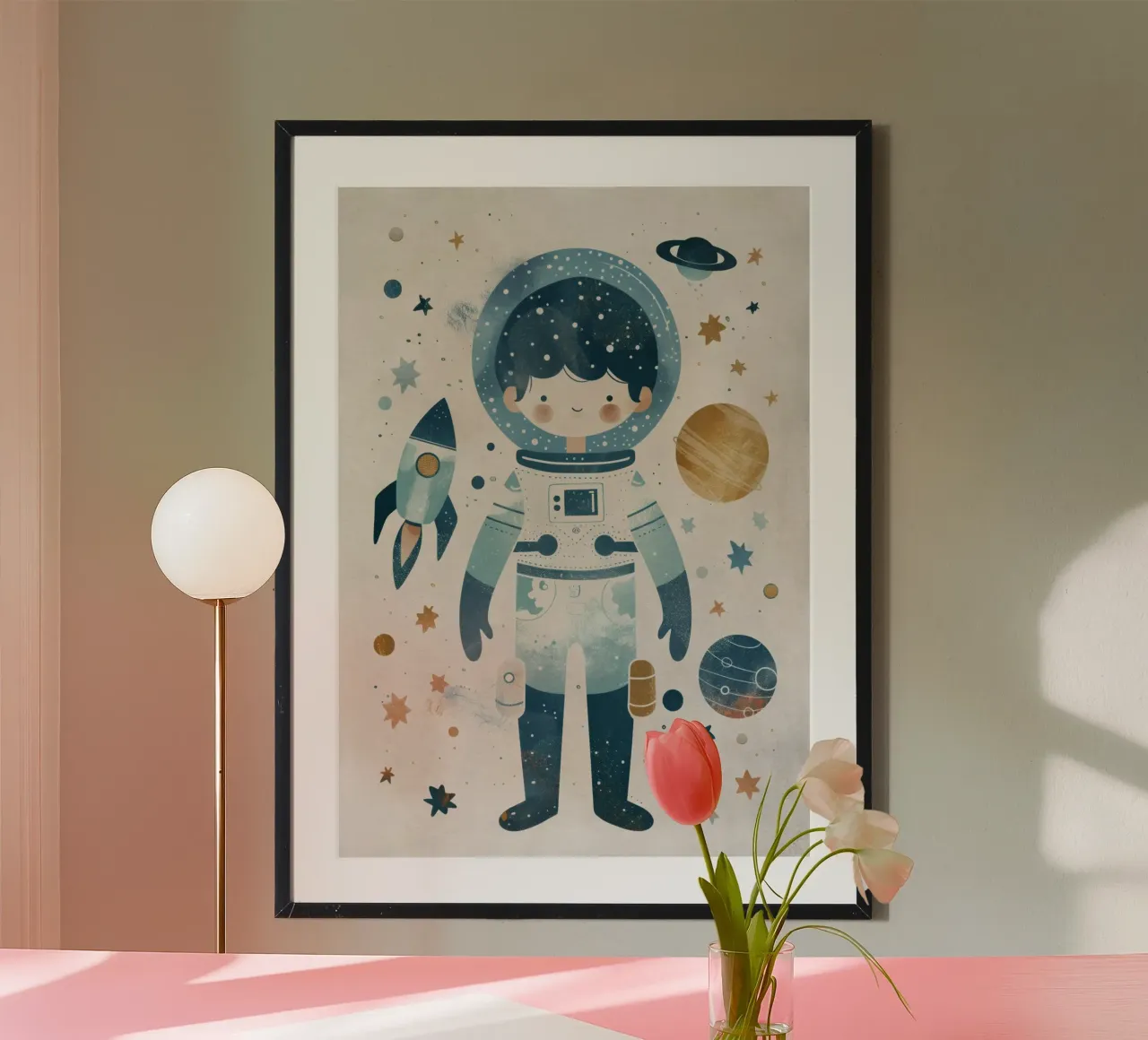 Boho Nursery 16 Astronaut carta hahnemühle da Boho Print Collection