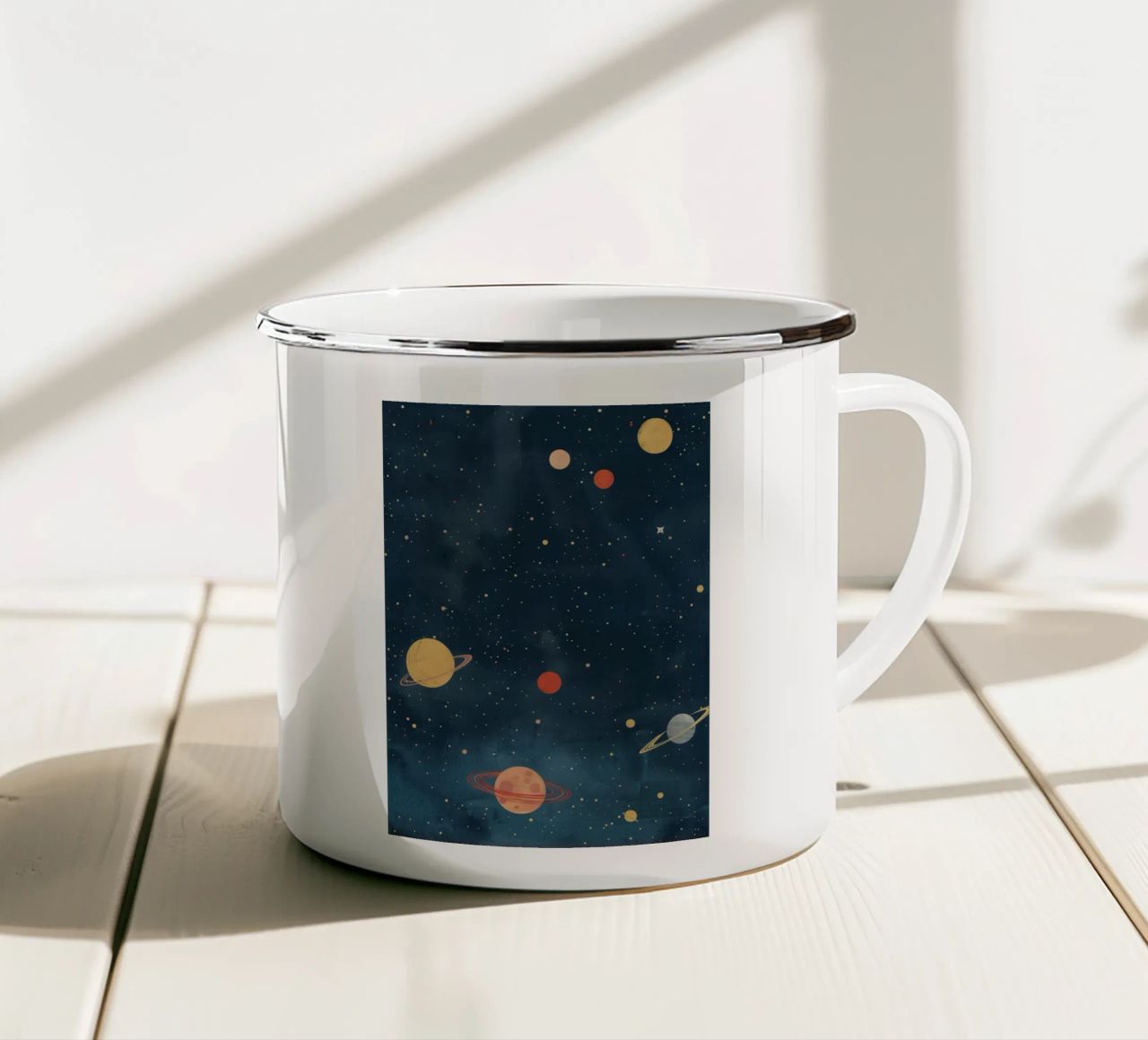 Boho Nursery 16 Planets tazza in smalto da Boho Print Collection