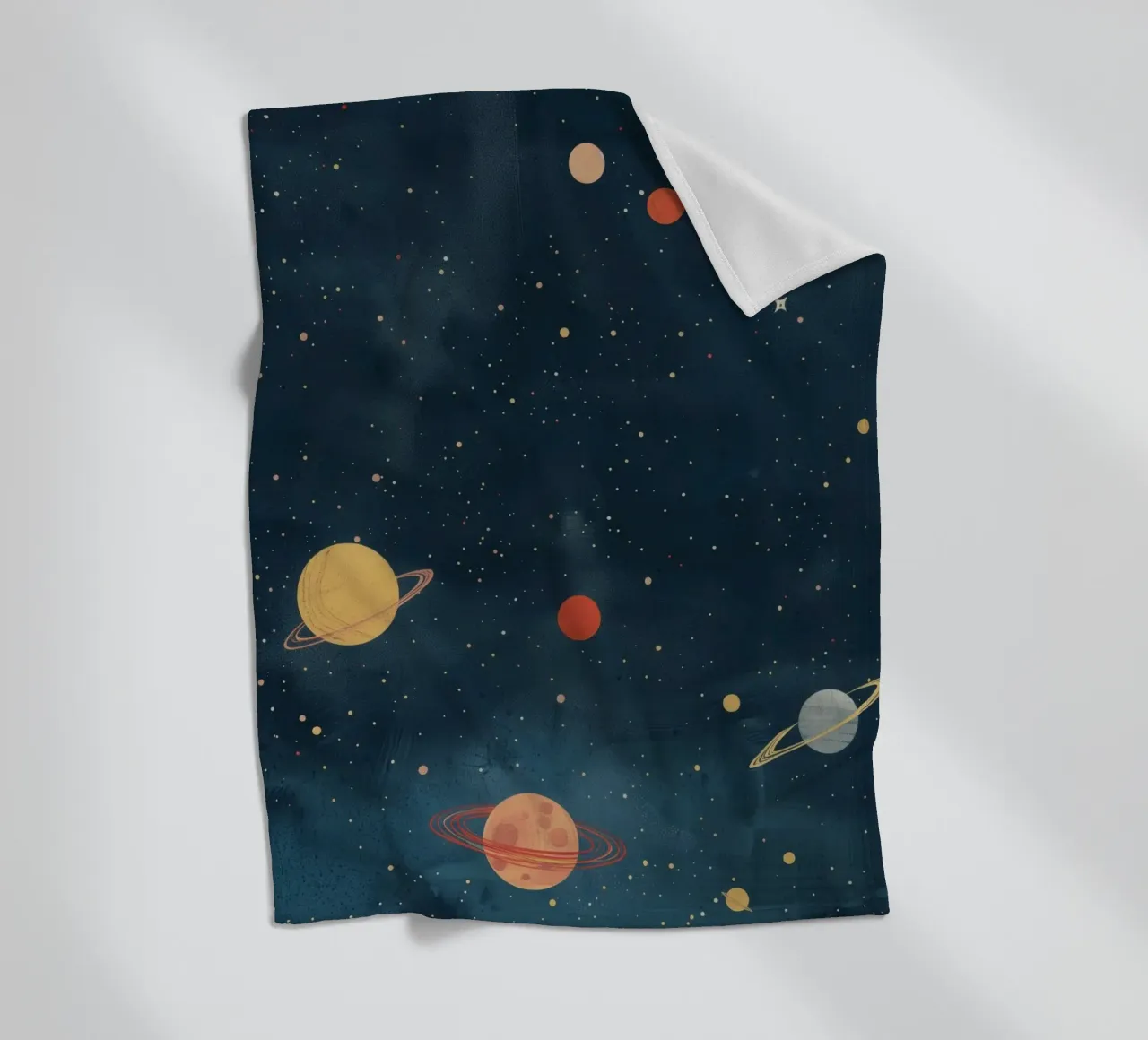 Boho Nursery 16 Planets coperta in pile da Boho Print Collection