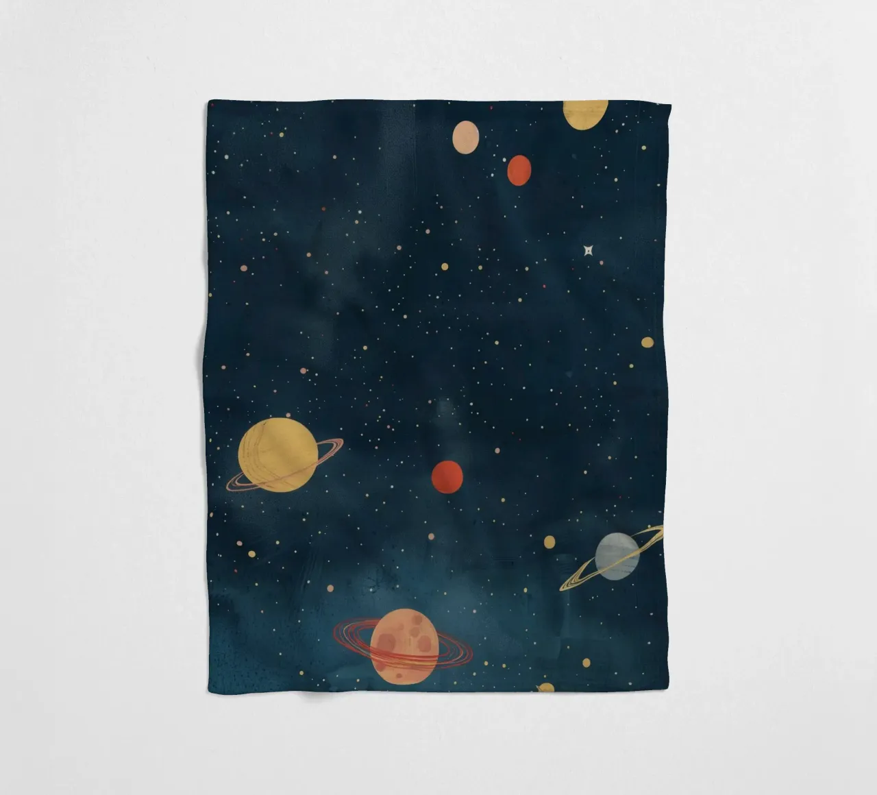 Boho Nursery 16 Planets coperta in pile da Boho Print Collection