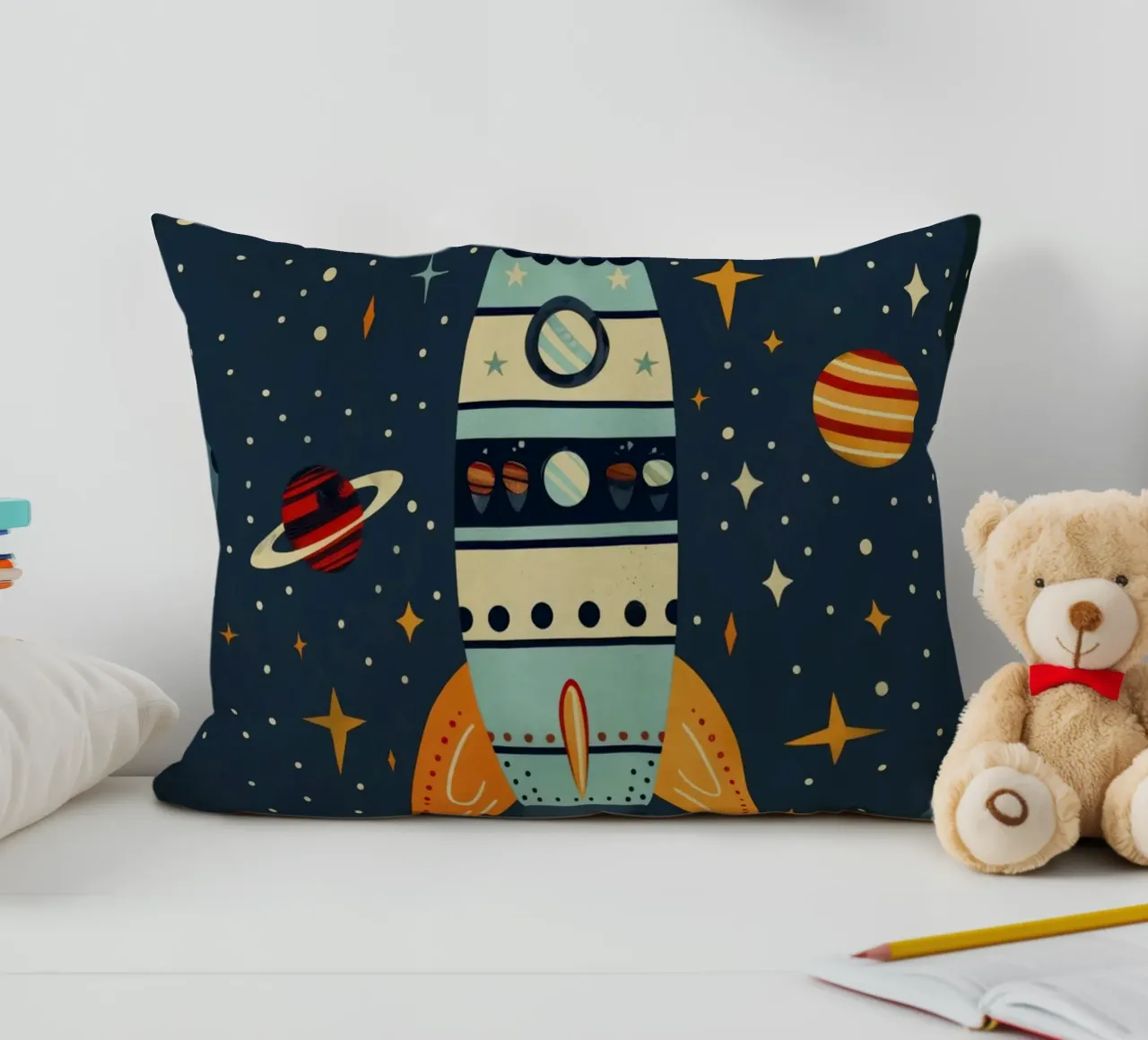 Boho Nursery 16 Rocket cuscino da Boho Print Collection