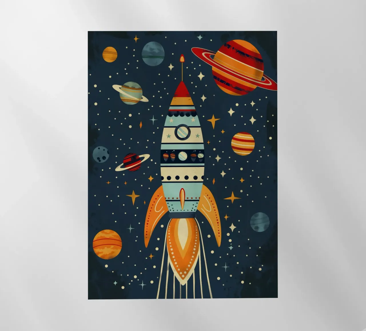Boho Nursery 16 Rocket pellicola backlit da Boho Print Collection