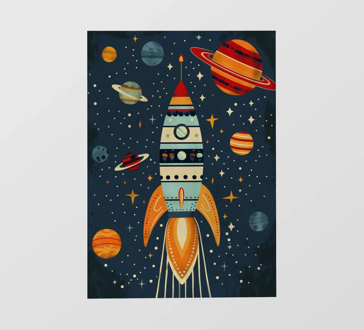 Boho Nursery 16 Rocket pellicola backlit da Boho Print Collection