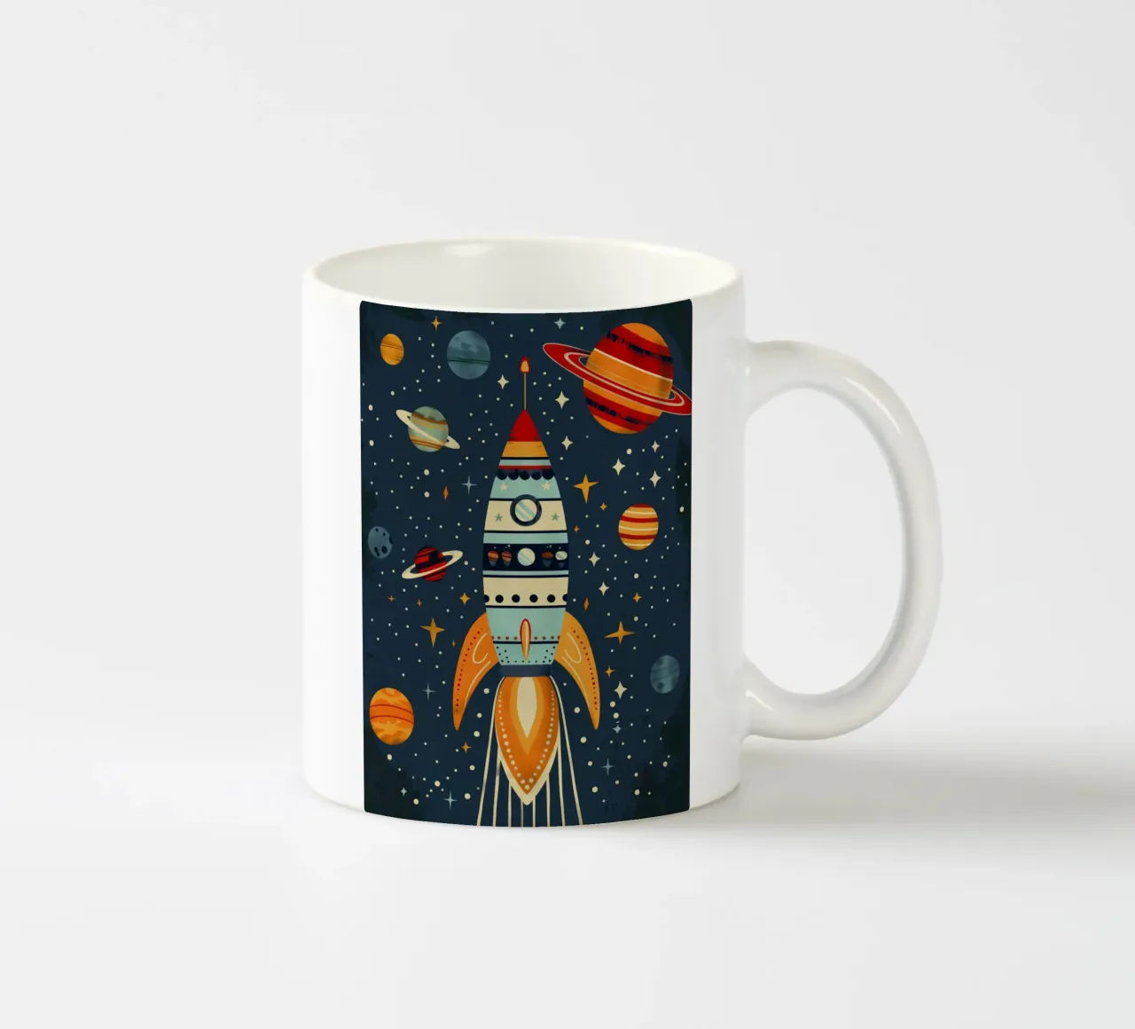 Boho Nursery 16 Rocket taza de cerámica de Boho Print Collection