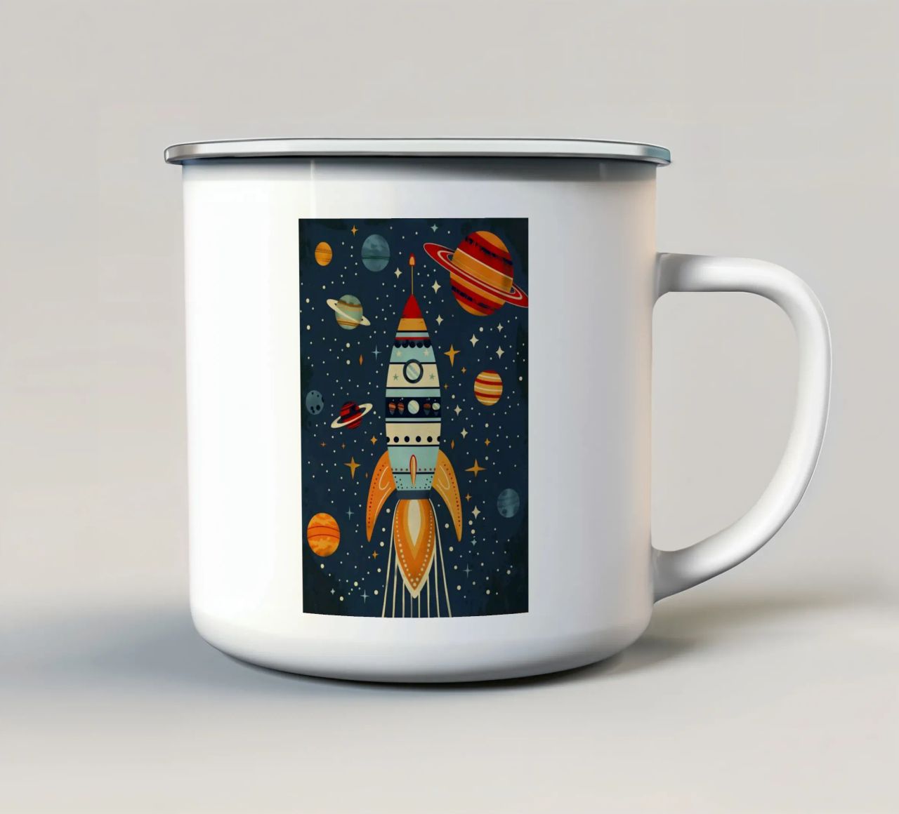 Boho Nursery 16 Rocket tazza in smalto da Boho Print Collection