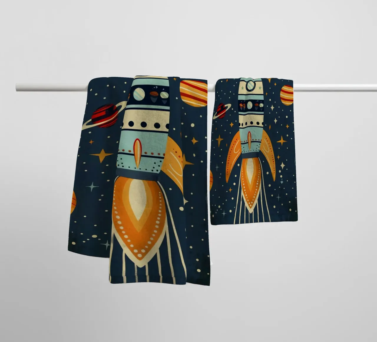 Boho Nursery 16 Rocket asciugamano da bagno da Boho Print Collection