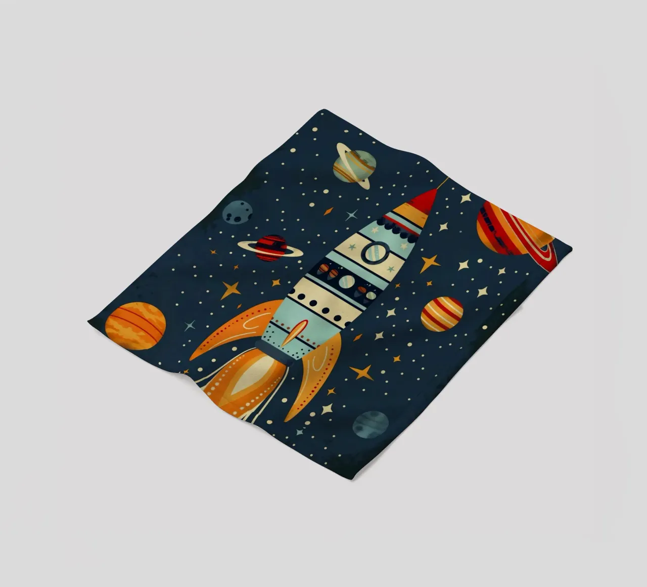 Boho Nursery 16 Rocket coperta in pile da Boho Print Collection