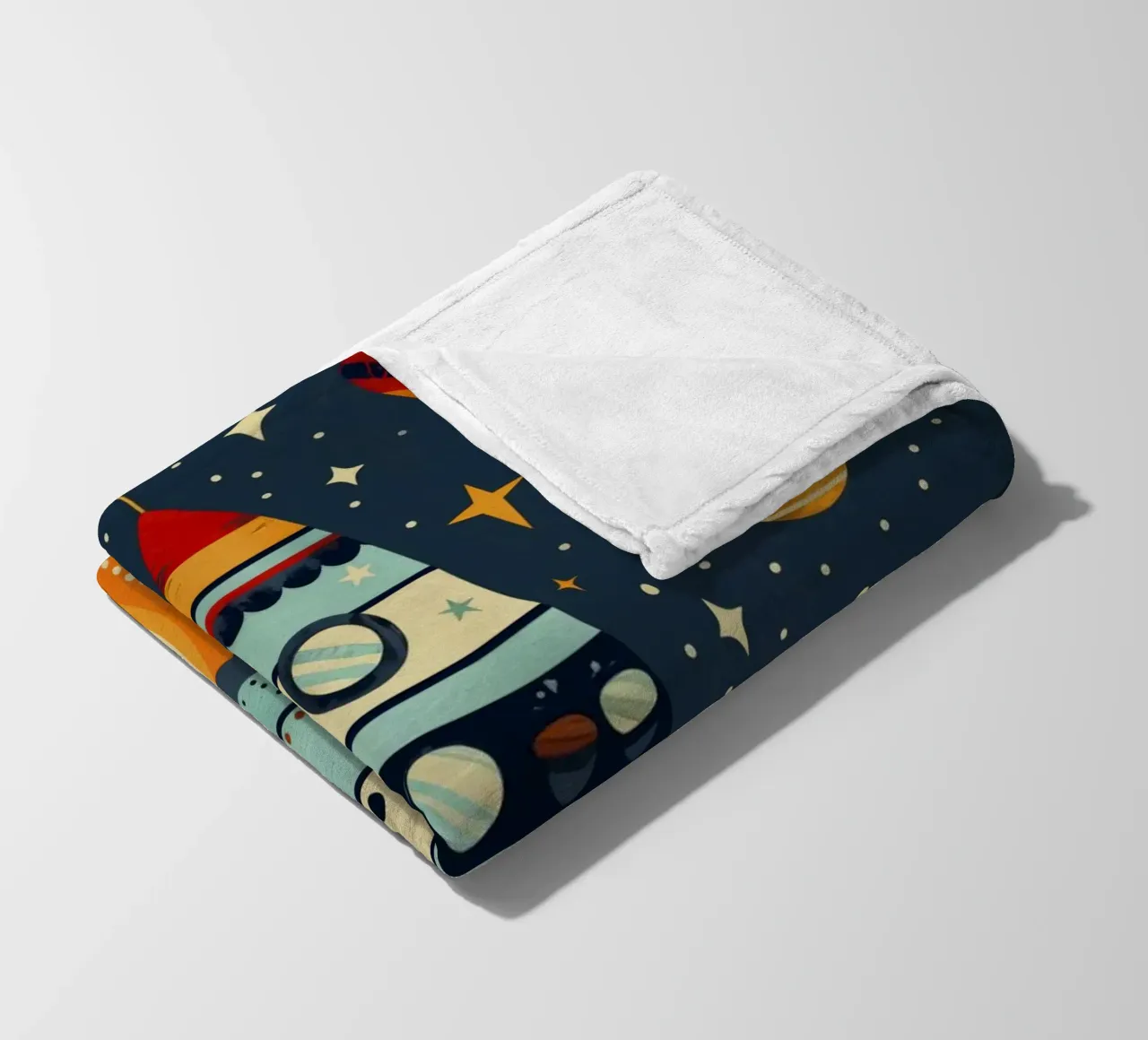 Boho Nursery 16 Rocket coperta in pile da Boho Print Collection