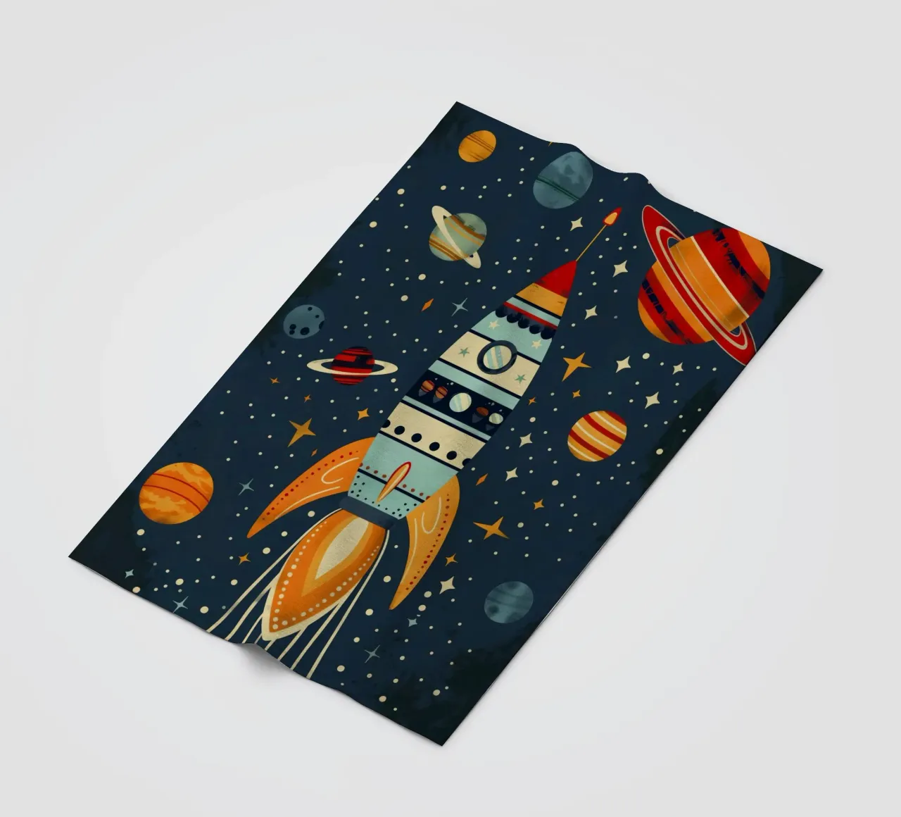 Boho Nursery 16 Rocket coperta in pile da Boho Print Collection