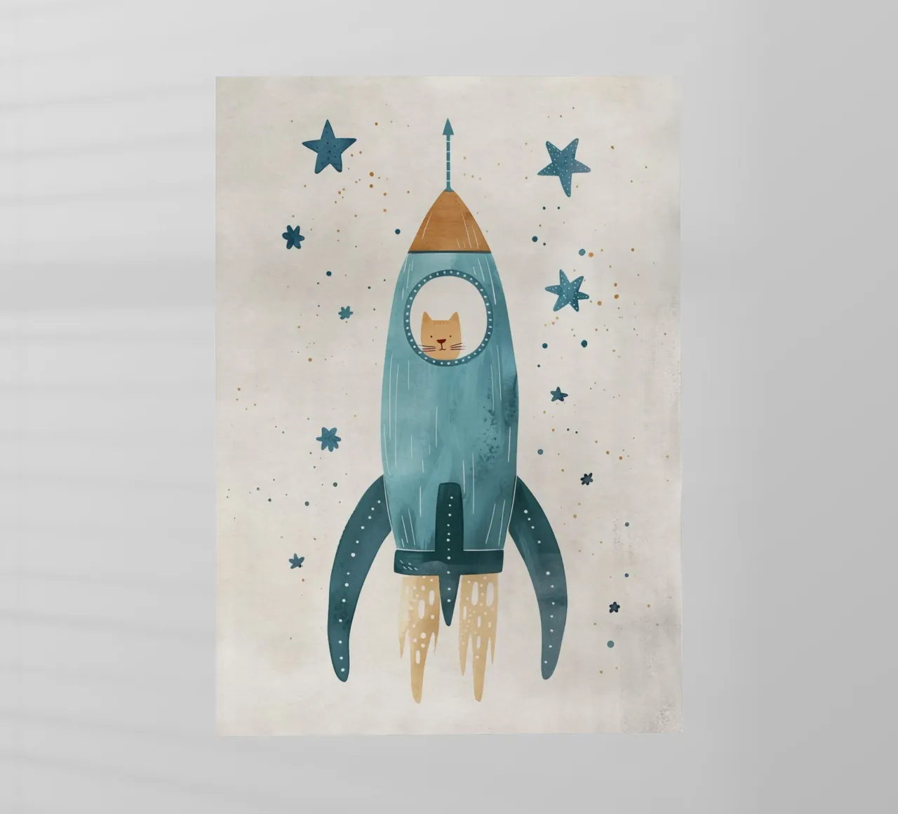 Boho Nursery 16 Space Cat pellicola backlit da Boho Print Collection