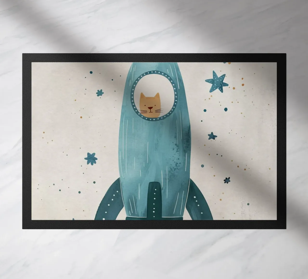 Boho Nursery 16 Space Cat zerbino da Boho Print Collection